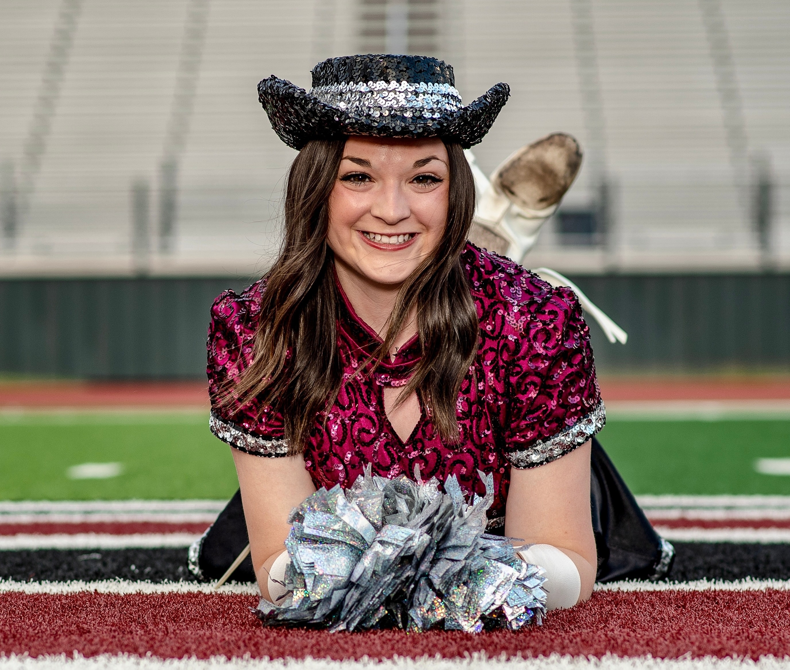 Sports portrait photography — dancer at Pearland Stadium